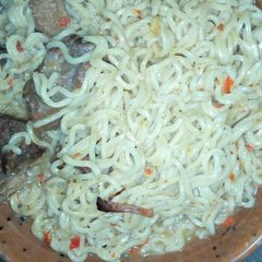 A picture of Pepper soup noodles.