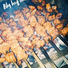BBQ beef stick boti A picture of BBQ beef stick boti.