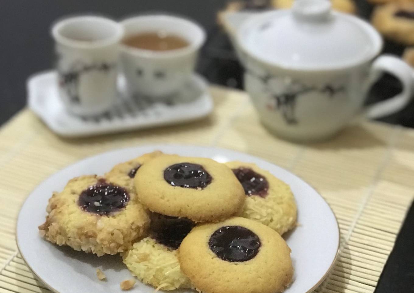 Blueberry Thumbprint Cookies