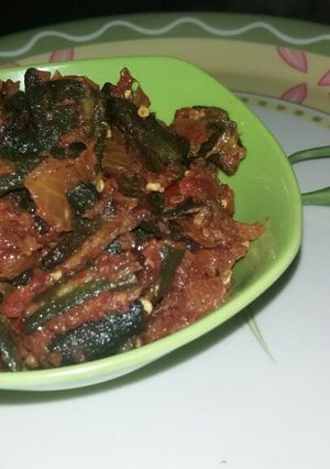 A picture of Masala bhindhi.