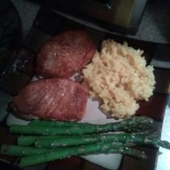 A picture of Super easy fried pork chops finished in the oven!!!.