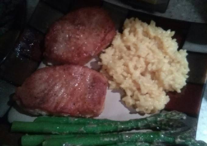 Super easy fried pork chops finished in the oven!!!