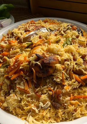 صورة لوصفة رز بخاري