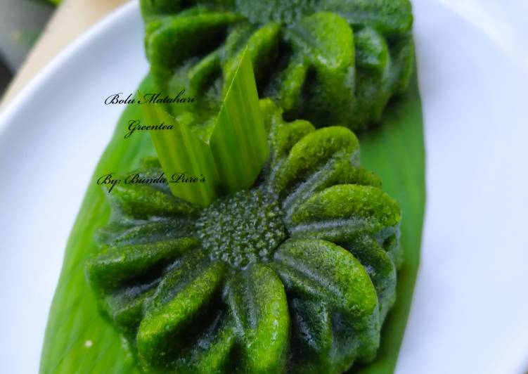 Resep Bolu Greentea No Telur (aman ntuk penyakit Bronkitis) Anti Gagal