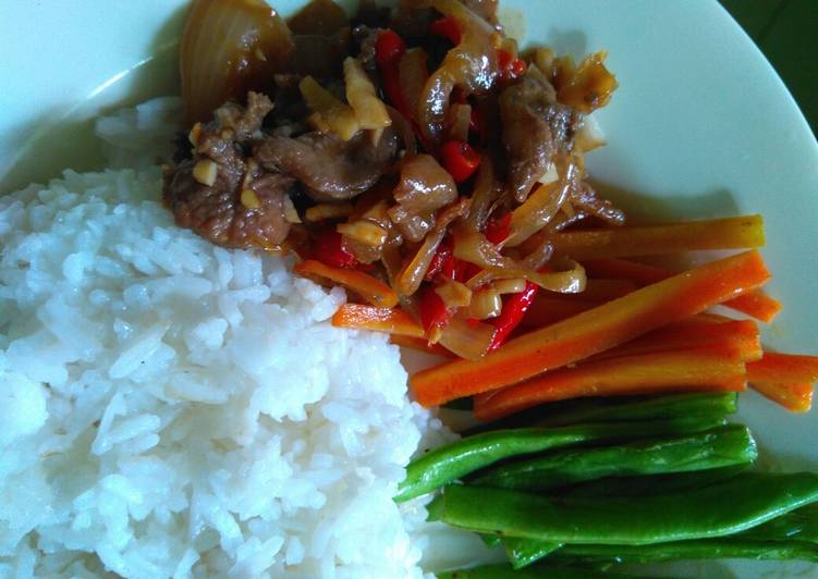 Tumis sapi blackpepper simple