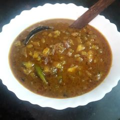 Pavakkya Theeyal/Bittergourd in coconut gravy A picture of Pavakkya Theeyal/Bittergourd in coconut gravy.
