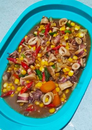 Foto resep Oseng cumi sayur saos tiram