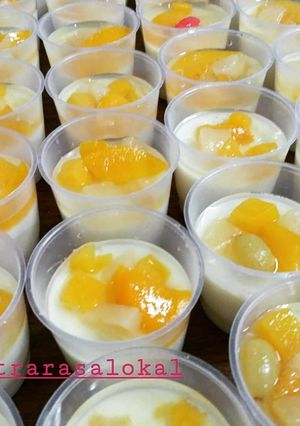 Foto resep Puding susu toping coktail