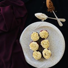 A picture of Red velvet cupcakes ❤️.