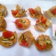 Chapati vegetable cups #team contest #team sugar&spice #appetizer #indian food A picture of Chapati vegetable cups #team contest #team sugar&spice #appetizer #indian food.
