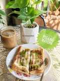 Roti Bakar Pisang Matcha