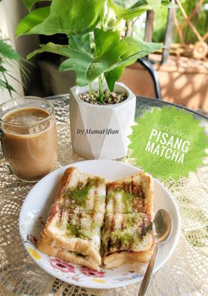 Foto resep Roti Bakar Pisang Matcha
