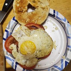 A picture of Breakfeast egg sandwich.