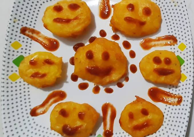 Potato chips emojis pakode bhajiya