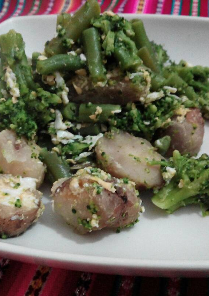 Una foto de Revuelto de verduras y chuño