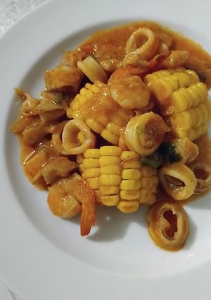 Foto resep Udang Cumi Saos Padang