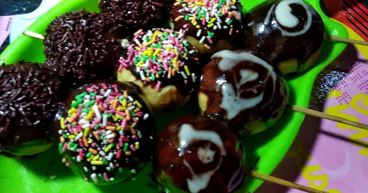 Cara Membuat Donat Sate : Resep Sate Donat Cokelat A La Selera