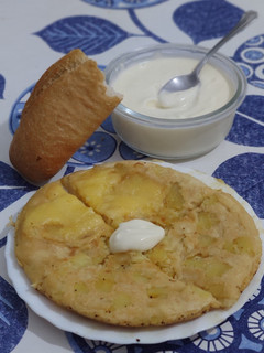 Una foto de Tortilla de patatas vegana