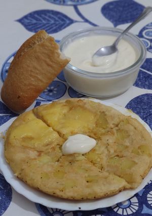 Una foto de Tortilla de patatas vegana