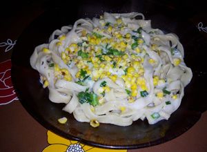 Una foto de Fideos casero fácil