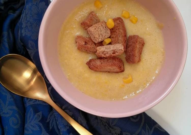 شوربة الذره بدون كريمه