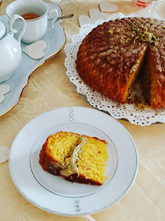 Foto di Torta alla zucca alla crema di pistacchio