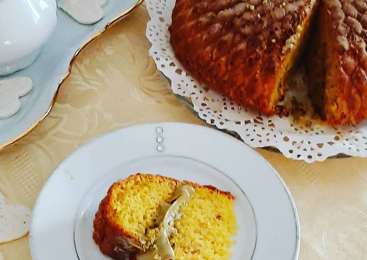 Torta alla zucca alla crema di pistacchio