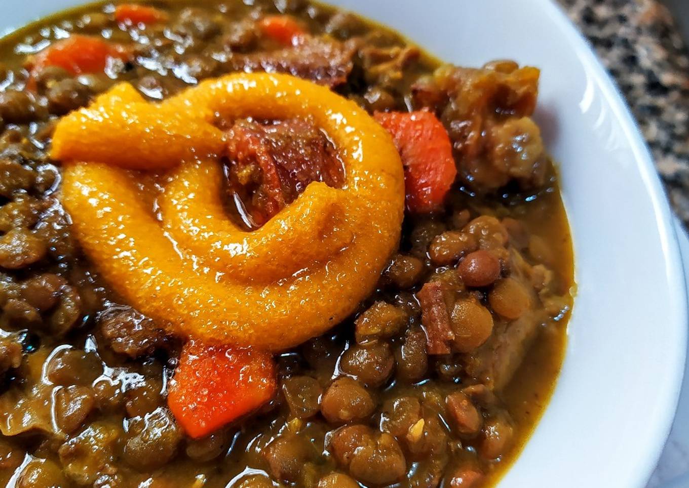 LENTEJAS🍛GUISADAS, con Mostaza y Azúcar...!🍲