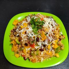 A picture of Mexican rice.