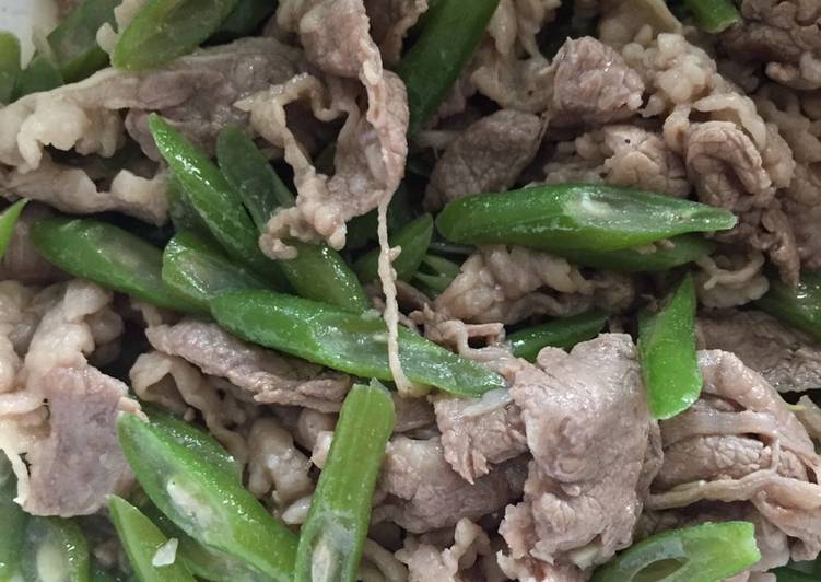 Langkah meracik Buncis Cah Sapi yang Bisa Manjain Lidah