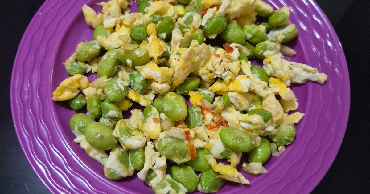 Kacang Edamame Telur Orak Arik sederhana praktis untuk diet