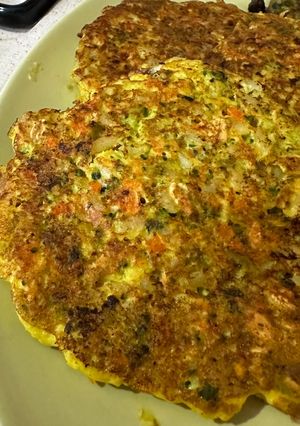 Una foto de Hamburguesas de arroz, zanahoria y brócoli
