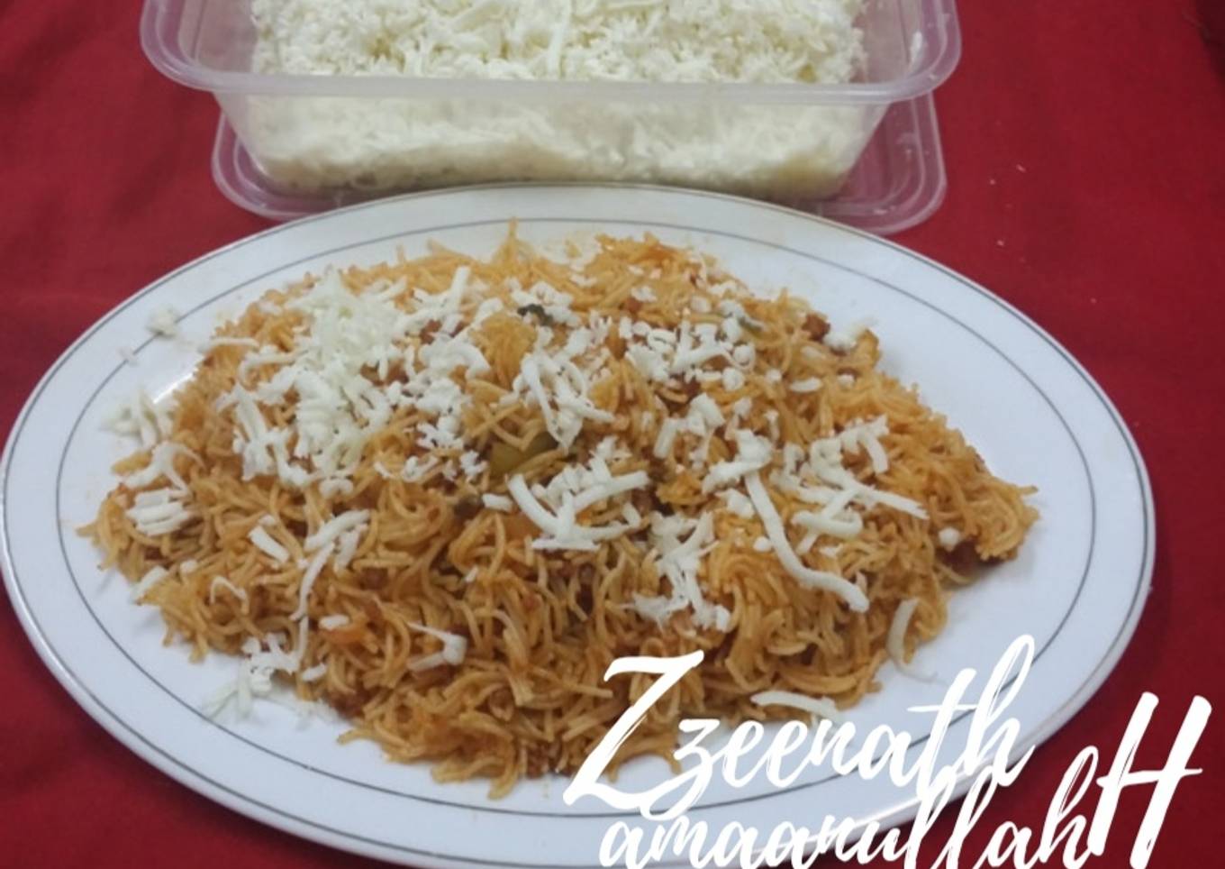 Hyderabadi Qeema Sevaiyan with Cheese