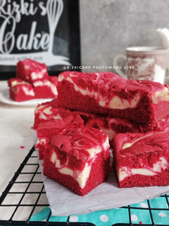 Foto resep Red velvet cream cheese brownies