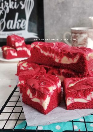 Foto resep Red velvet cream cheese brownies