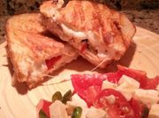 A picture of chicken panini