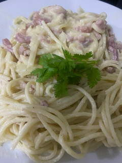 Una foto de Espaguetis a la carbonara