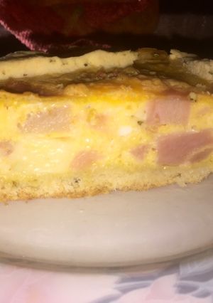 Una foto de 🔶 Tarta de jamón y queso