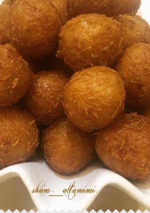 صورة لوصفة كرات الشعيرية المحشيه بالجبن
