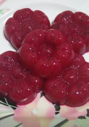 Foto resep Puding buah naga