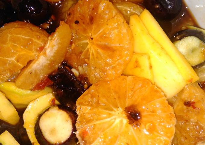 Resep Rujak jeruk peras dan aneka buah🍊🍍🥒🍐🍓🍏🌶️🌶️🌶️🌶️🌶️🌶️ Anti Gagal