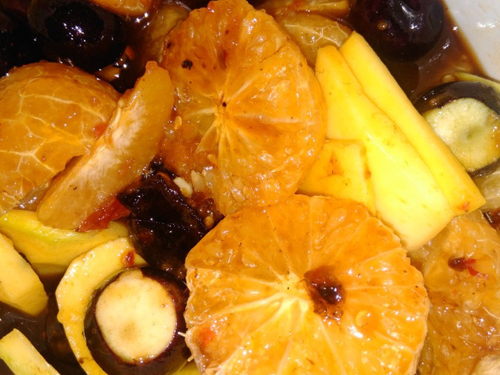 Resep Rujak jeruk peras dan aneka buah🍊🍍🥒🍐🍓🍏🌶️🌶️🌶️🌶️🌶️🌶️ Anti Gagal
