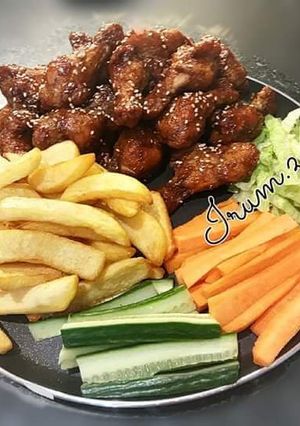 A picture of 🍗🍯Honey Garlic Chicken Wings🍯🍗.