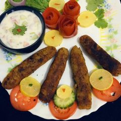 A picture of Reshmi kababs.