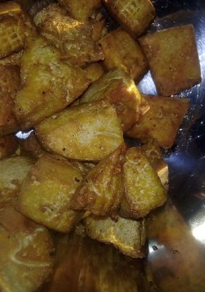 A picture of Awara soyabeans cake.