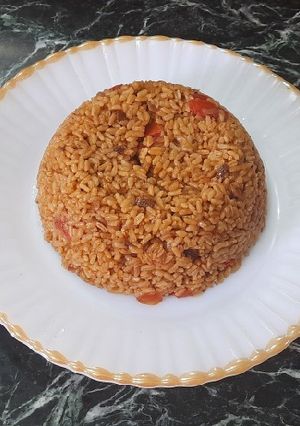 صورة لوصفة أرز صيادية بالطماطم 🍅🍅