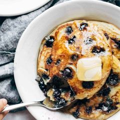 A picture of Fluffiest Blueberry Pancakes.