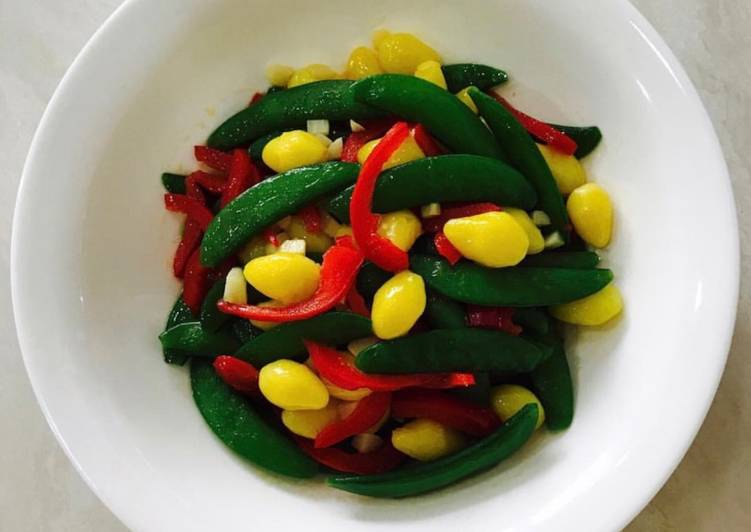 Resep Tumis sayur kapri &amp; biji gingko#sayur herbal, Enak Banget