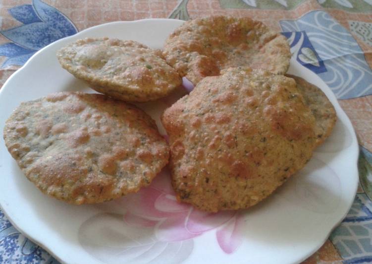 Recipe of Homemade Dal palak kachori