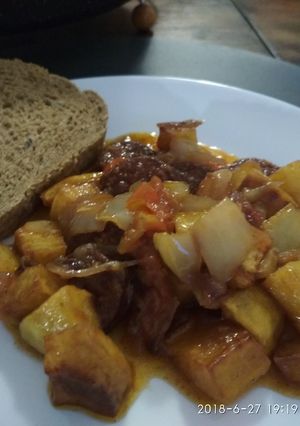 Krumplis lecsó recept fotója